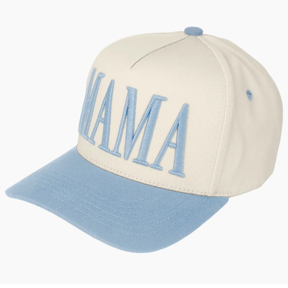 David and Young Cream and Light Blue MAMA Embroidered Baseball Cap